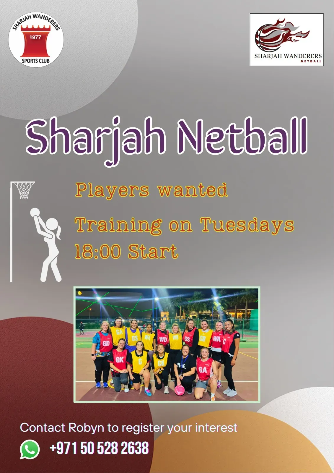 SHARJAH WANDERERS NETBALL.