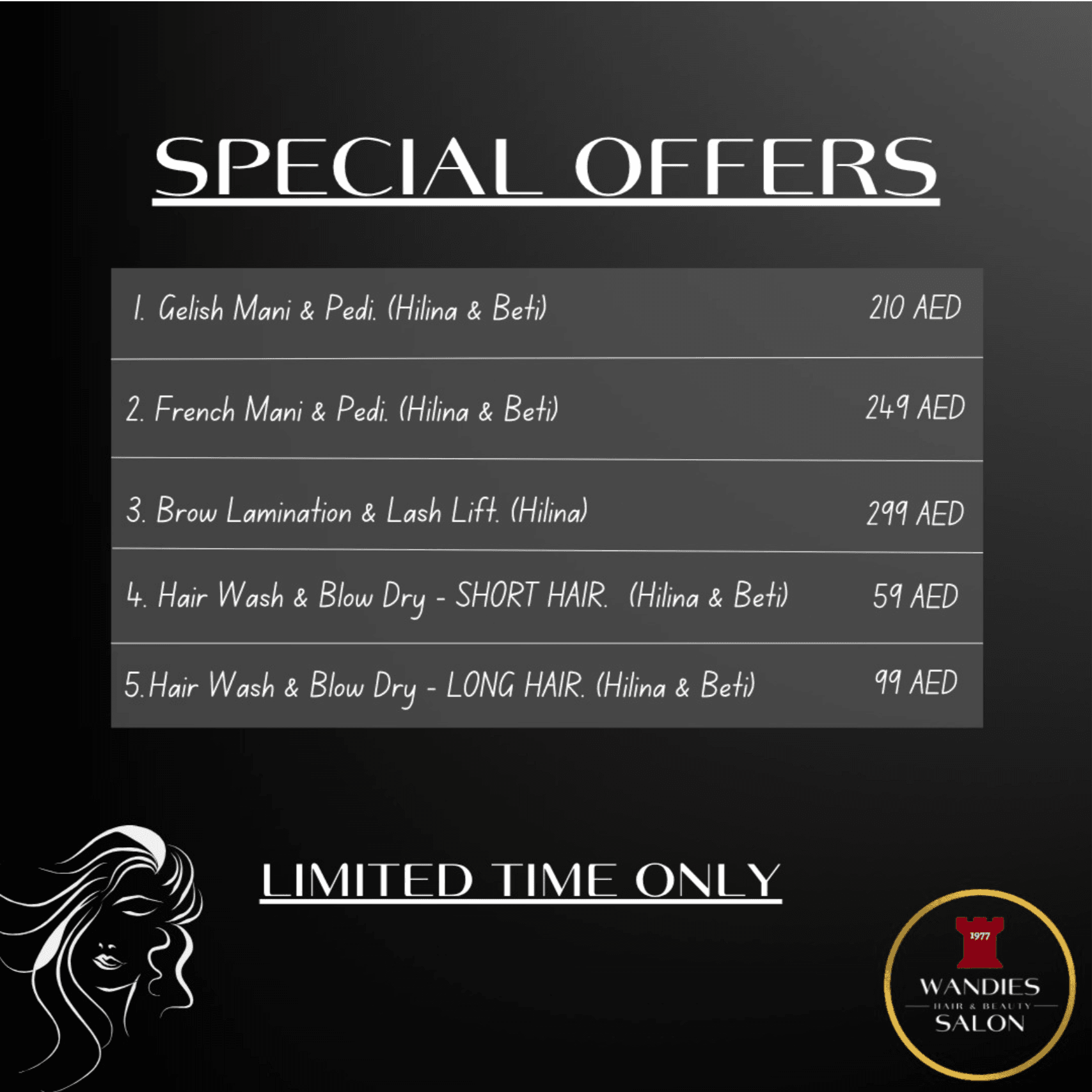 Wandies Salon - Special Offers